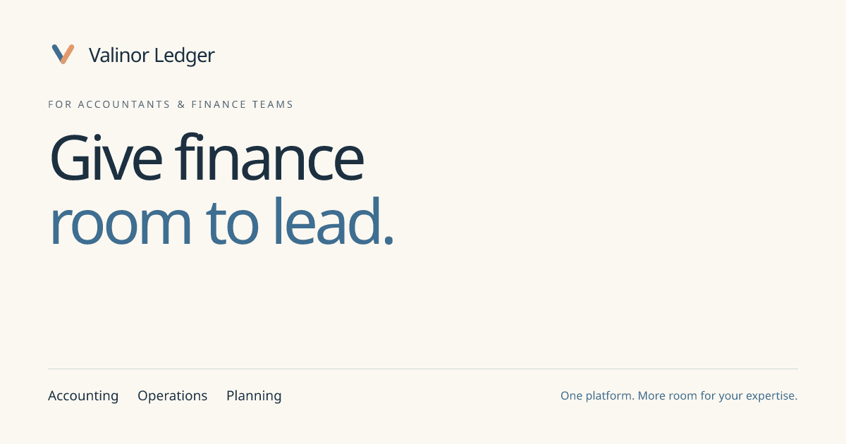 Landscape campaign: Give finance room to lead.